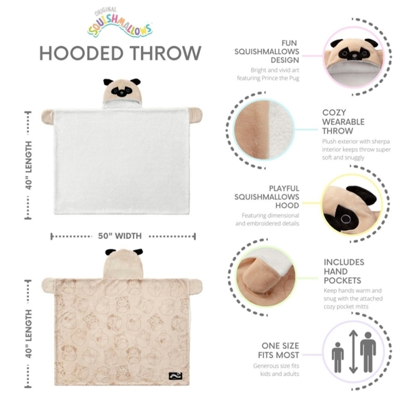 Pug Rescue Fundraiser Squishmallows "Prince" the Pug♥️Super Soft - Picture 8 of 9